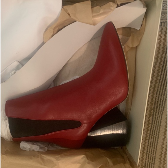Joie red leather booties - Picture 9 of 11